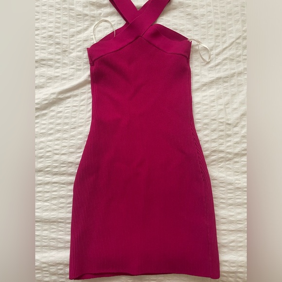Aritzia Babaton Cross Neck Halter Contour Bandage Mini Dress - Picture 4 of 4